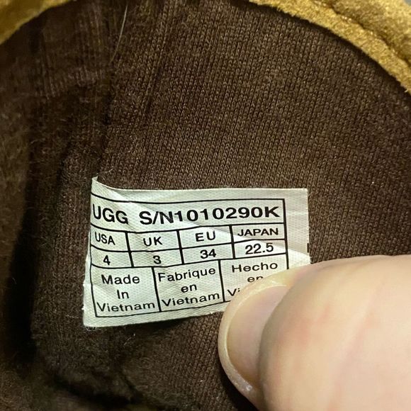 UGG Australia Girls Leona Slip on Boot Chestnut  Beige Kids Size 4M 1010290K - Picture 4 of 4